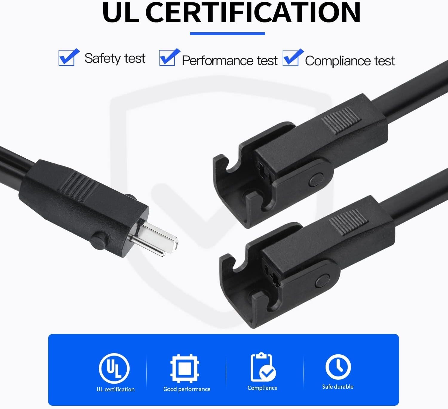 Ashely 2 Pin Splitter Y-Cable 6 in Connect Two Motors to One Transformer Cable