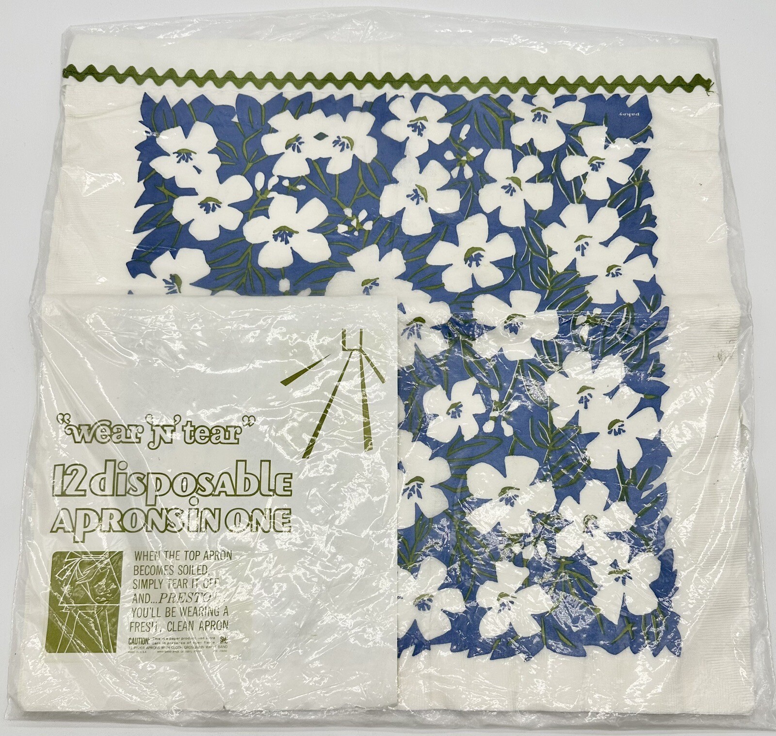 Wear ‘N’ Tear 12 Disposable Paper Aprons In One - Pakay Designer - 60’s 70’s