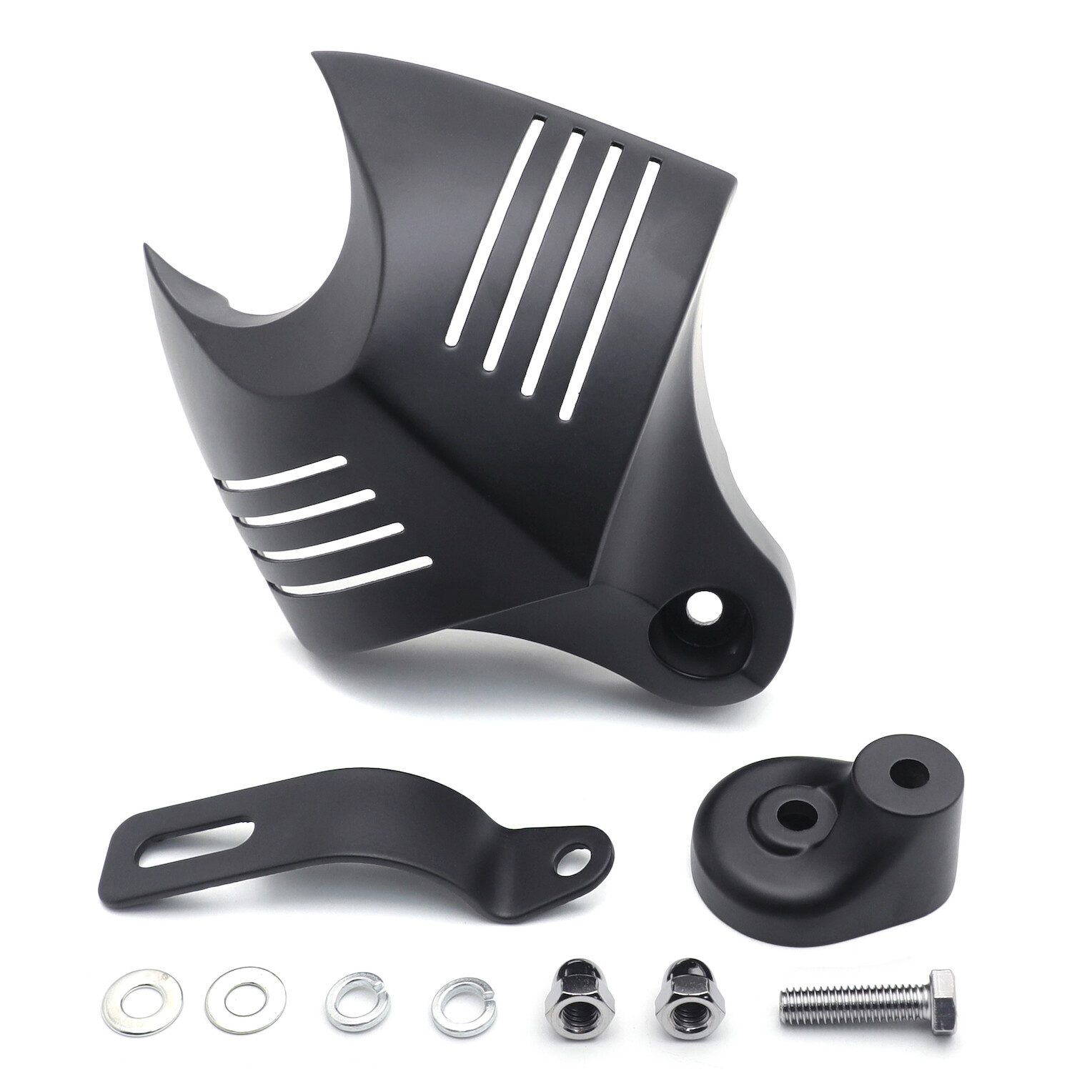 HTTMT Black Twin Horn Cover Cowbell For 1992-2020 Harley Davidson Motorcycles