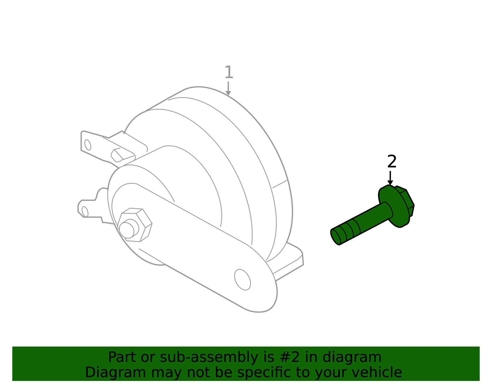 Genuine Nissan Low Note Horn Bolt 01125-00931