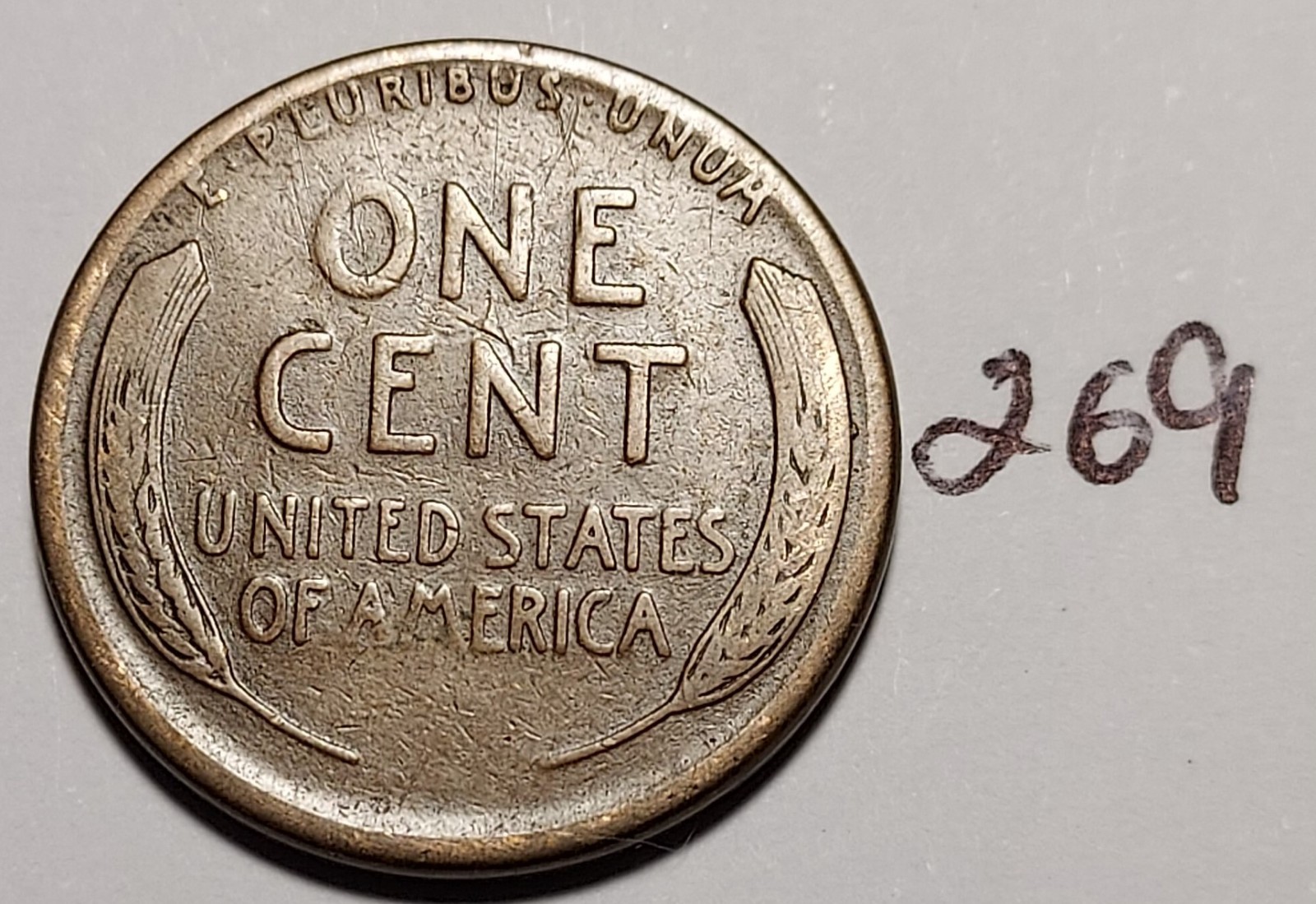 1920-S Lincoln Wheat Cent Below Fine #269
