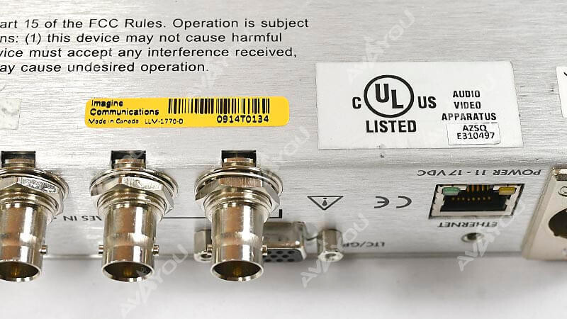 Imagine Communications Harris LLM-1770-D Loudness Logger Monitor SD HD 3G Dolby