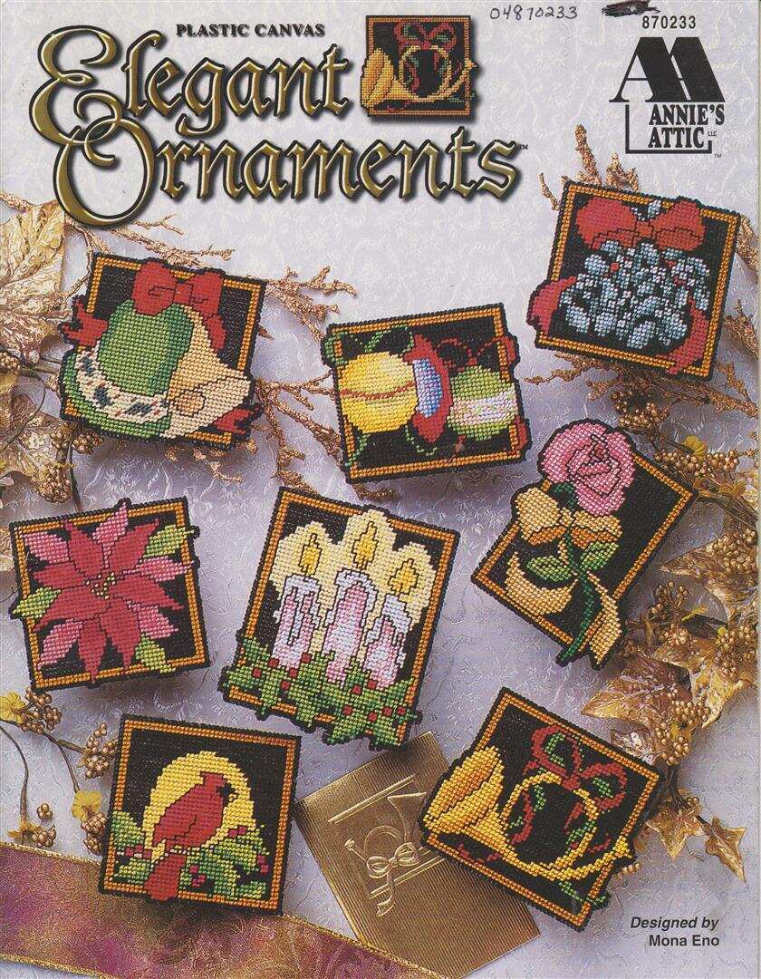 OOP!!! PLASTIC CANVAS ELEGANT ORNAMENTS BEAUTIFUL DESIGNS