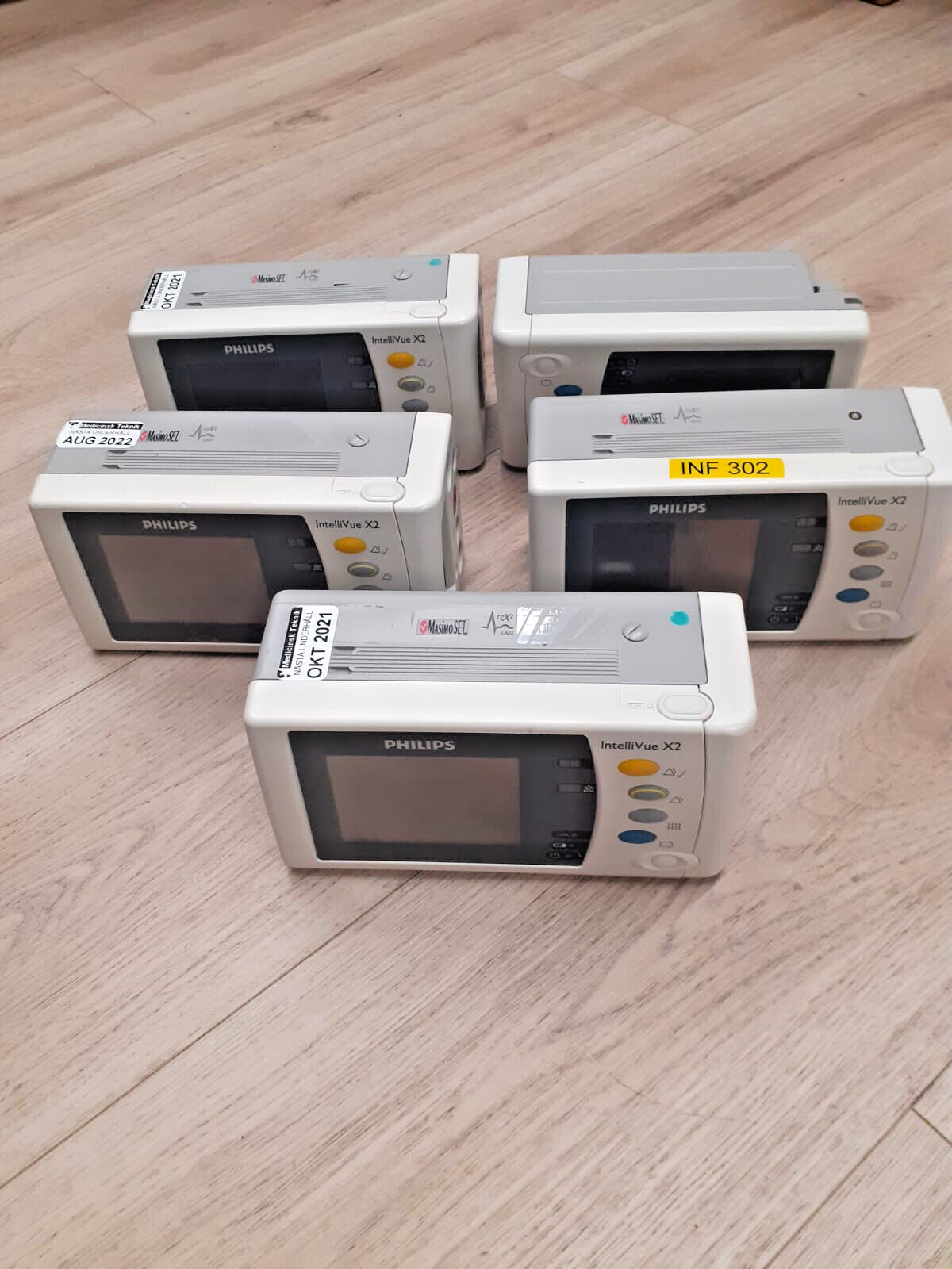 5 X Philips IntelliVue X2 M3002A 865039 Patient Monitor -With Battery