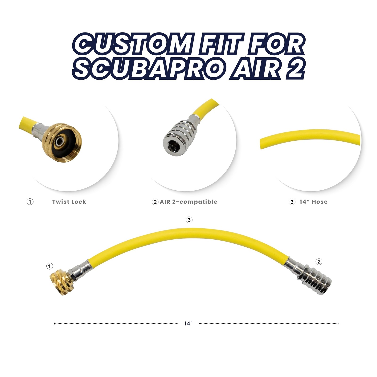 Scuba Choice Scuba Diving 14 BCD BC Flush Wash Hose for Air 2