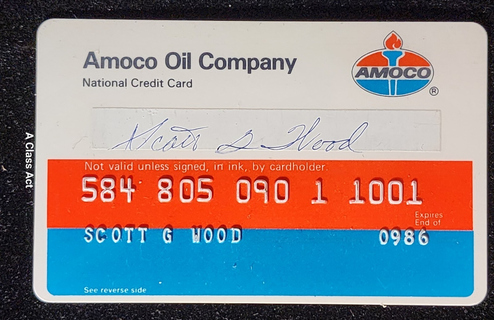AMOCO American Oil Company National Credit Card expired 1986 ~ our item # cc32c