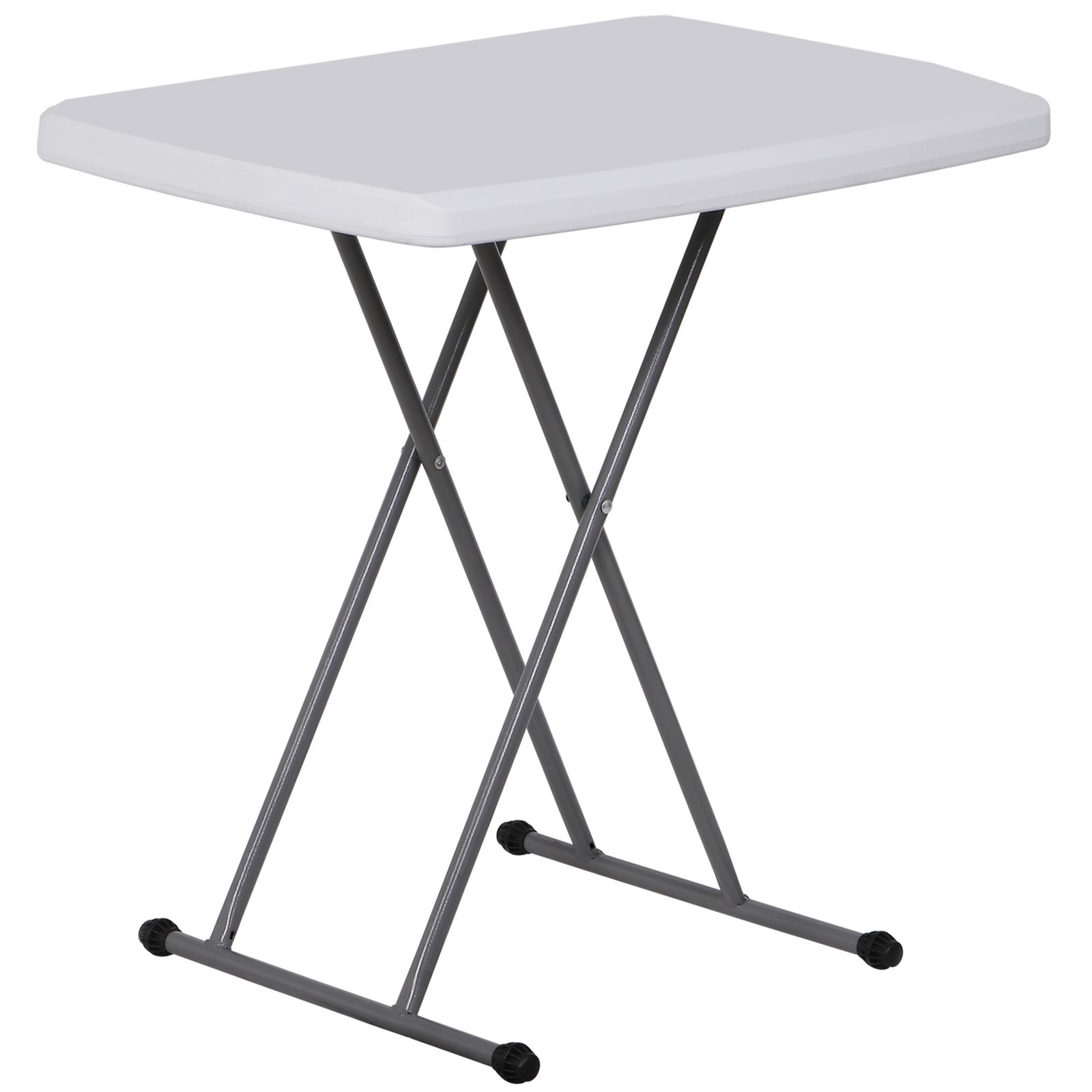 30 Inch Heavy Duty Rectangular Folding Table Dining Utility Table TV Tray White