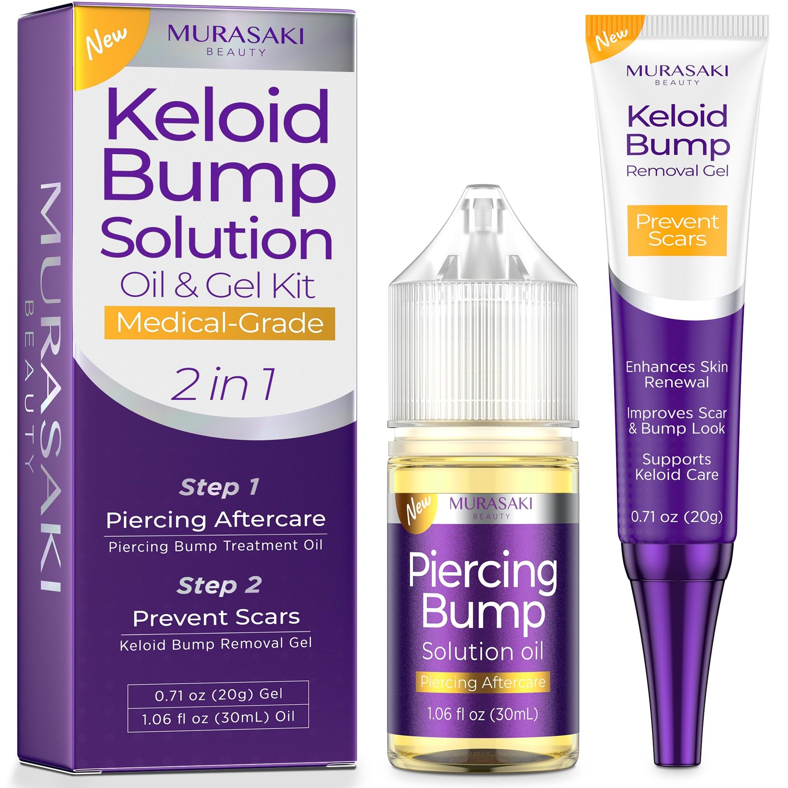 Piercing Keloid Bump Solution Kit | Piercing Aftercare Treatment with Piercin...