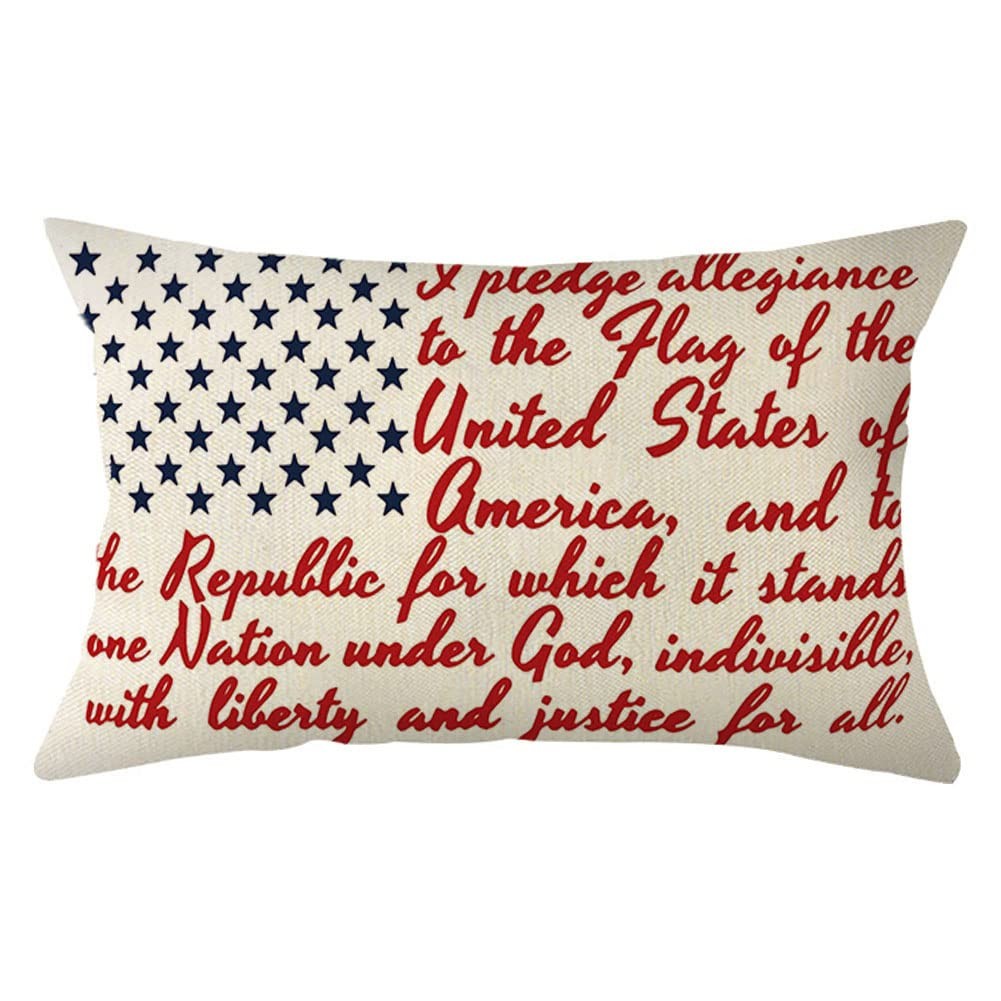 4th of July Patriotic Throw Pillow Cover 12x20 Inch, Memorial Day American US...