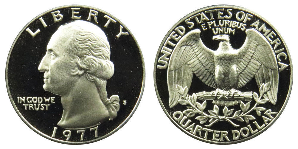 1977 S GEM BU PROOF WASHINGTON QUARTER BRILLIANT UNCIRCULATED US/PR/PF COIN#4304