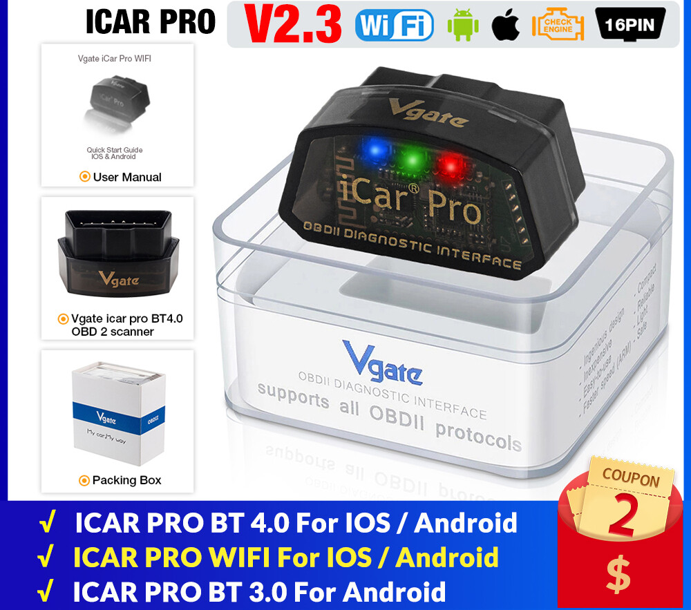 iCar Pro ELM327 WIFI OBD2 Scanner Bluetooth-Compatible 4.0 Car Auto Diagnostic