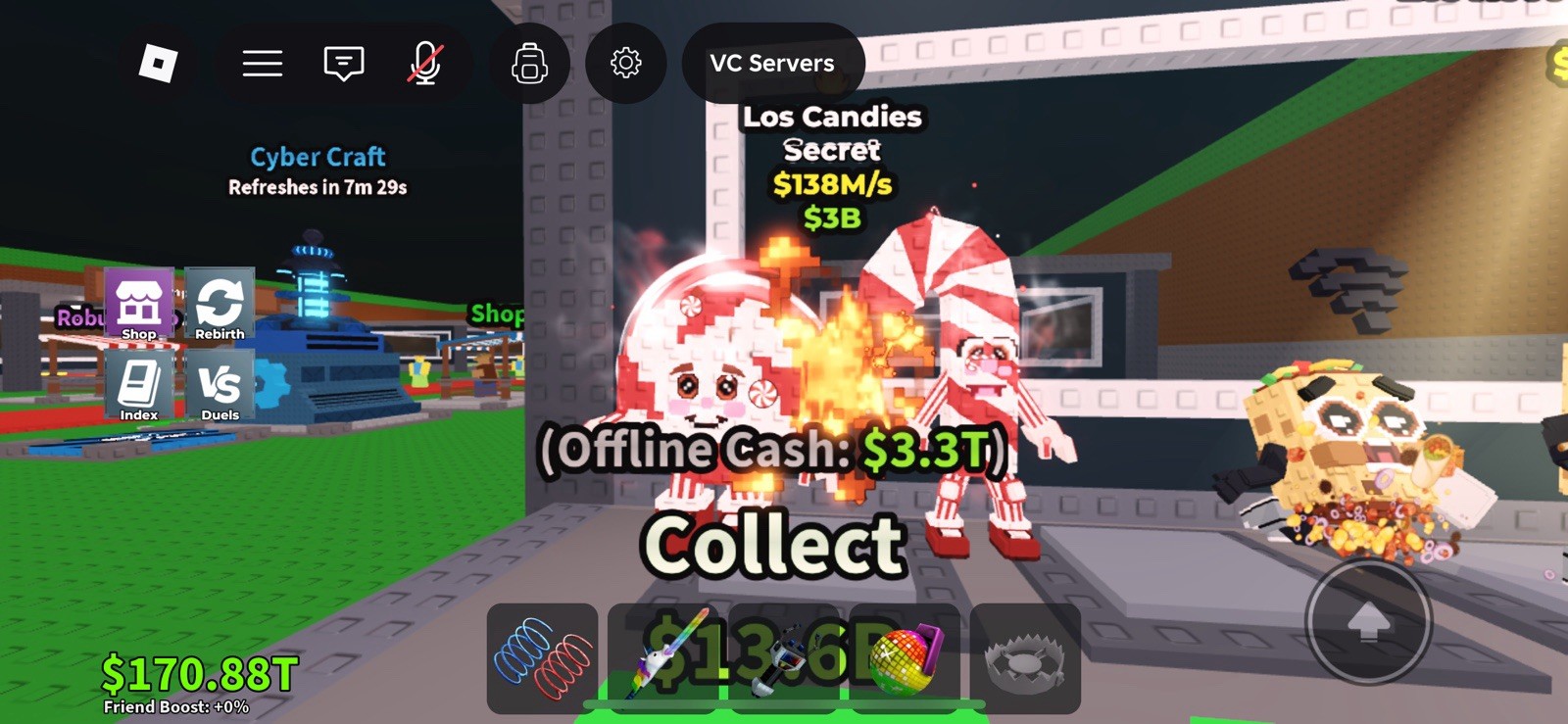 Roblox VC Servers Los Candies Secret Collectible Game Item Asset