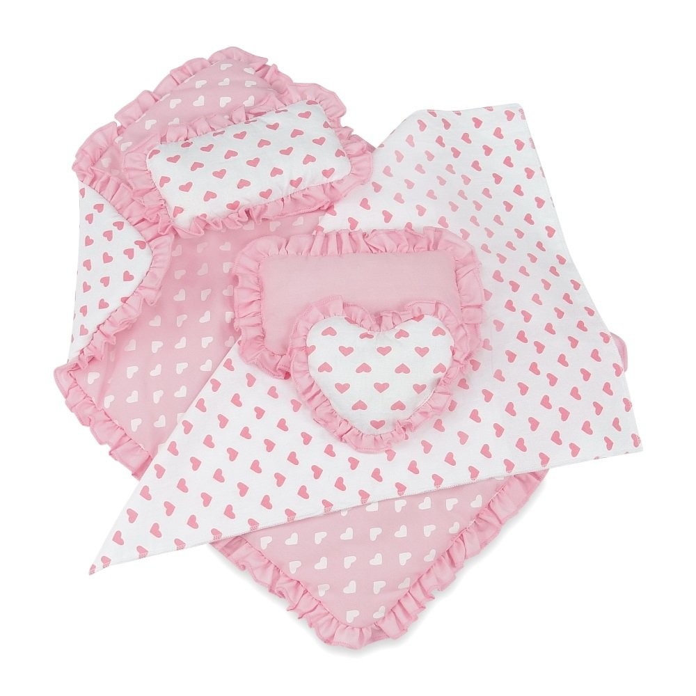 Emily Rose 18" Doll Pink Heart Valentines fits 18-inch doll beds,