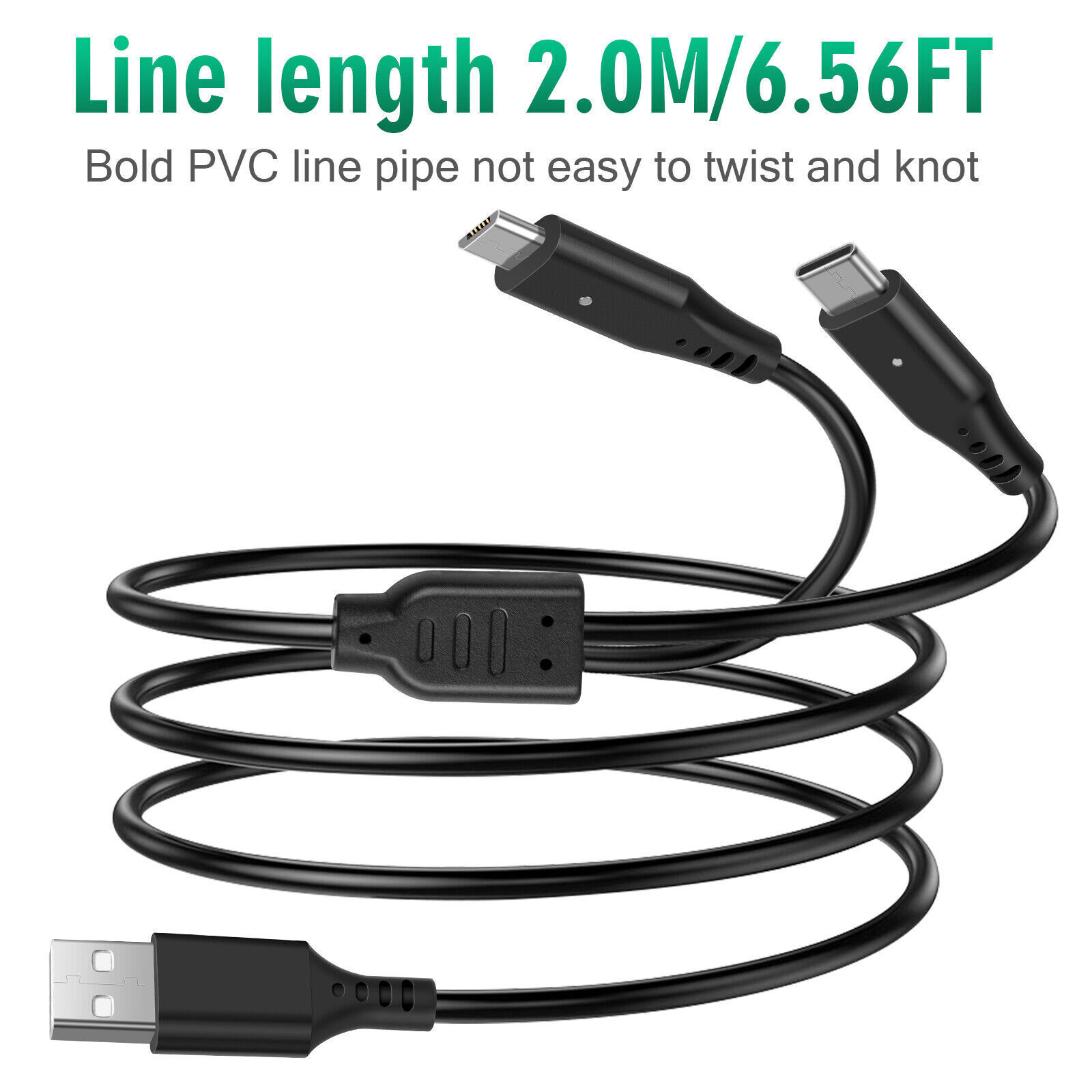 2*Rechargeable Battery+USB Charger Cable Pack For XBOX One/360/S/X Controller US