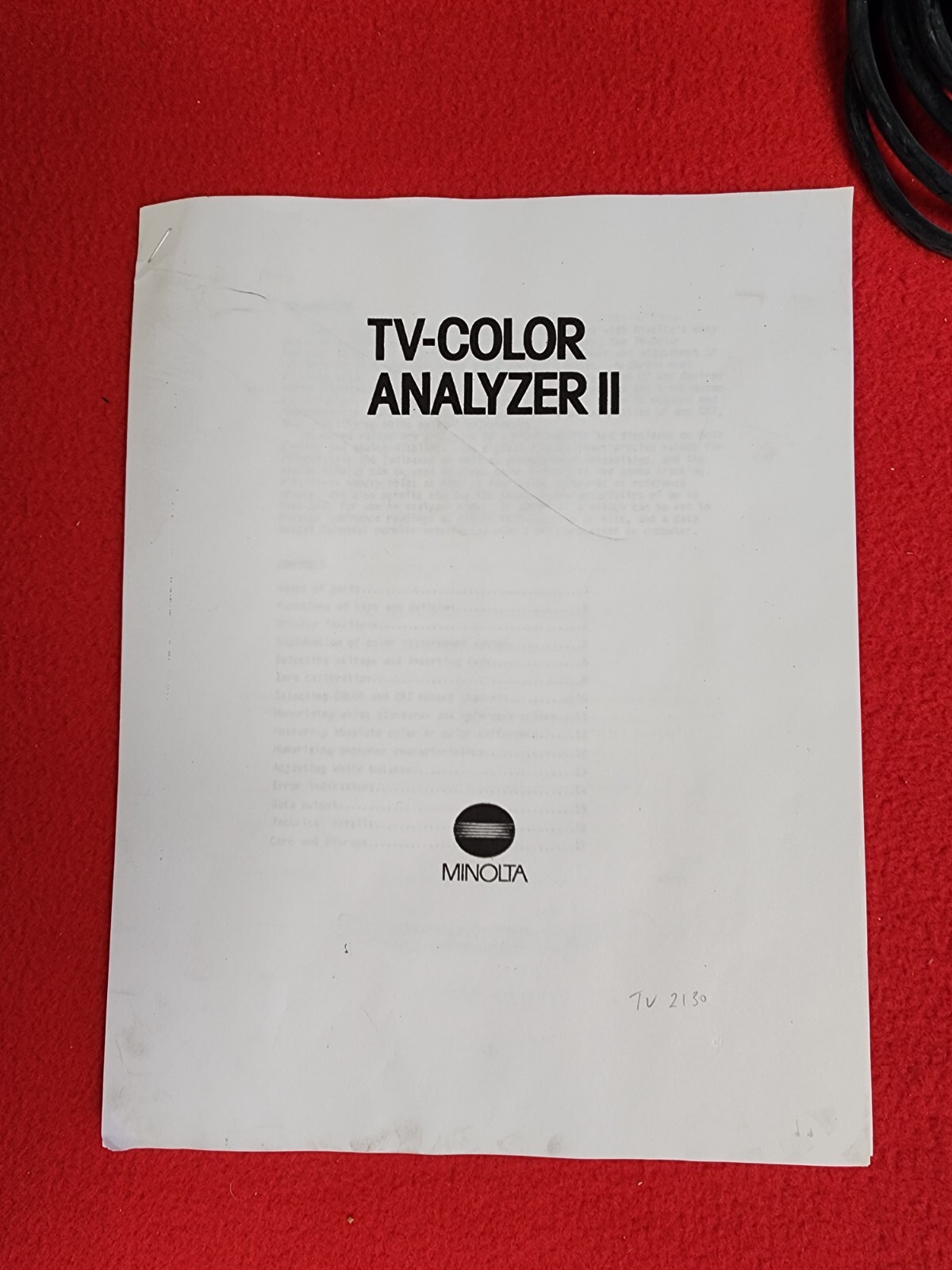 Minolta TV-Color Analyzer II