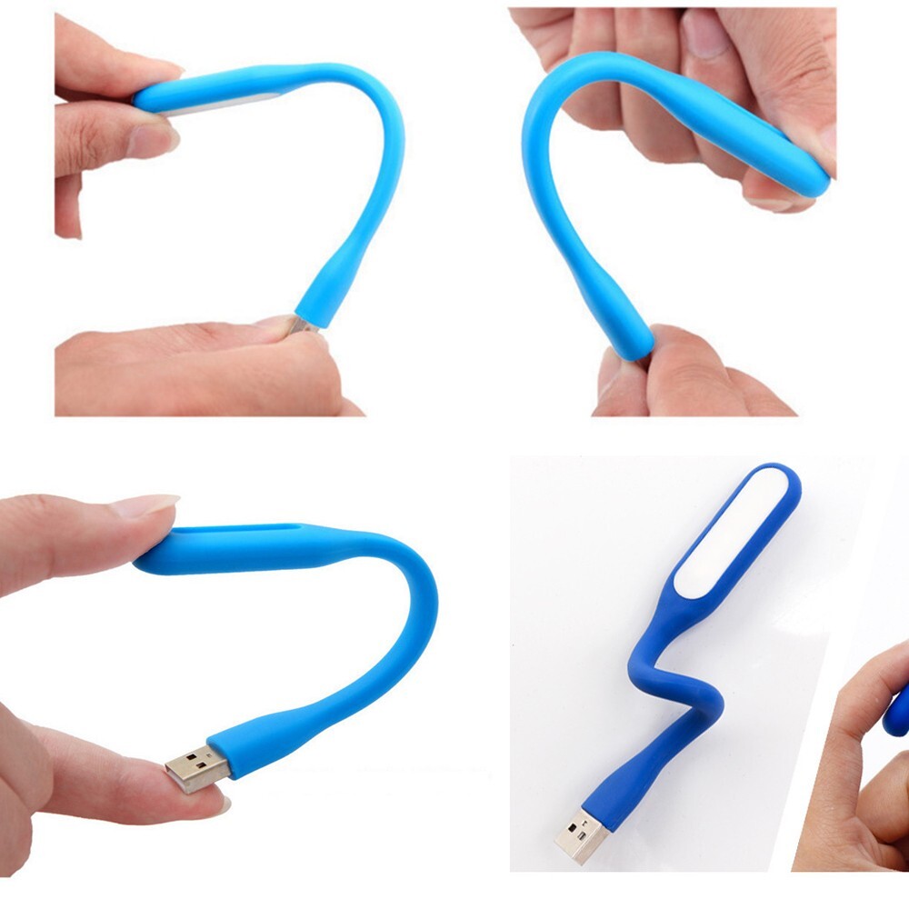 1pc White Mini USB LED Light Reading Lamp Computer Laptop Desk Portable Flexible