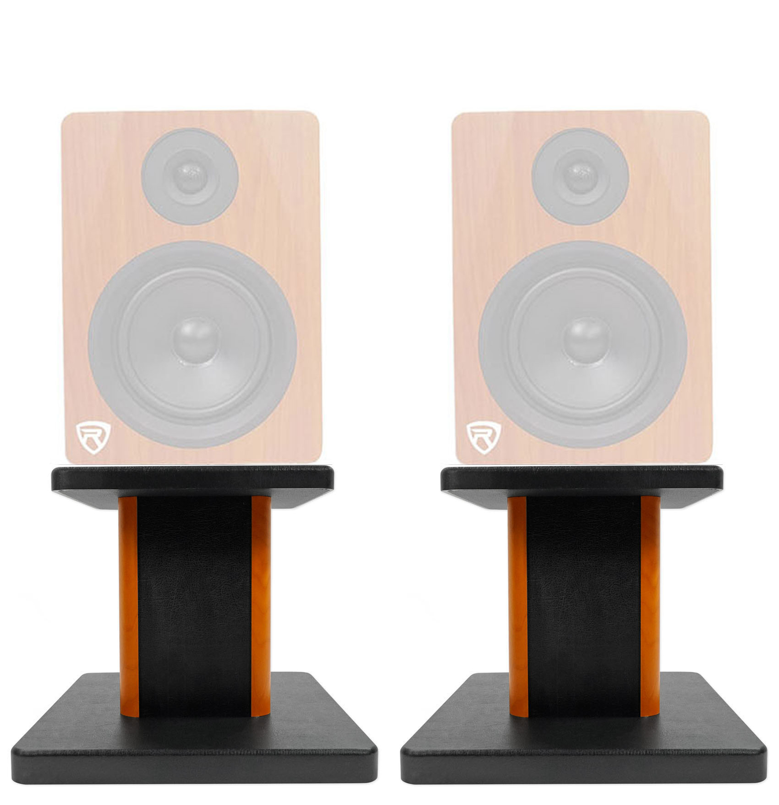 Rockville 8” Wood Studio Monitor Speaker Stands For Rockville APM6C