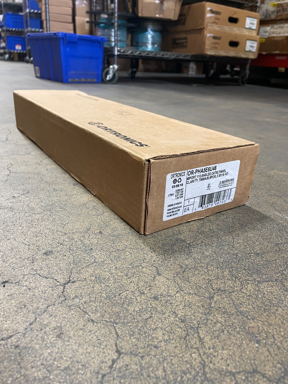 Ortronics OR-PHA5E6U48 48 Port Angled Cat5E Panel T568A/B