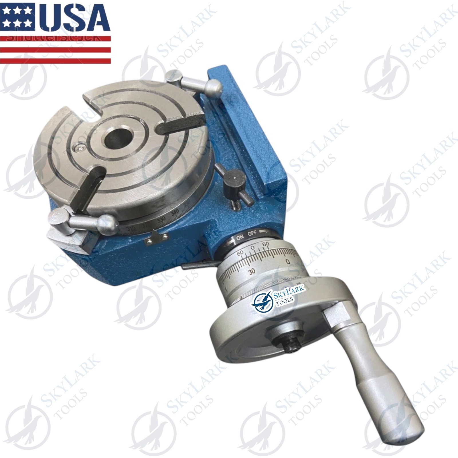 New Precision Horizontal And Vertical 4" Rotary Table 3 Slot Skylark Tool