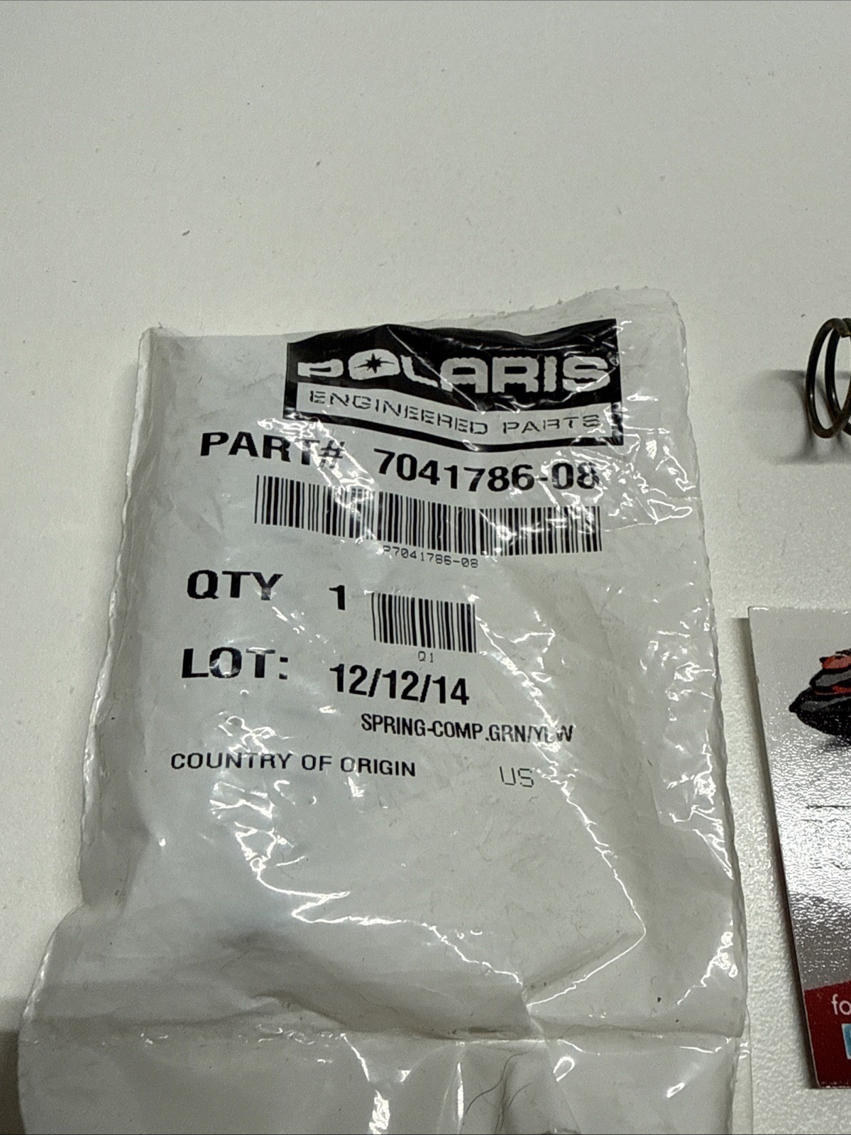 99-06 NEW OEM POLARIS COMPRESSION SPRING 7041786-08 SNOWMOBILE