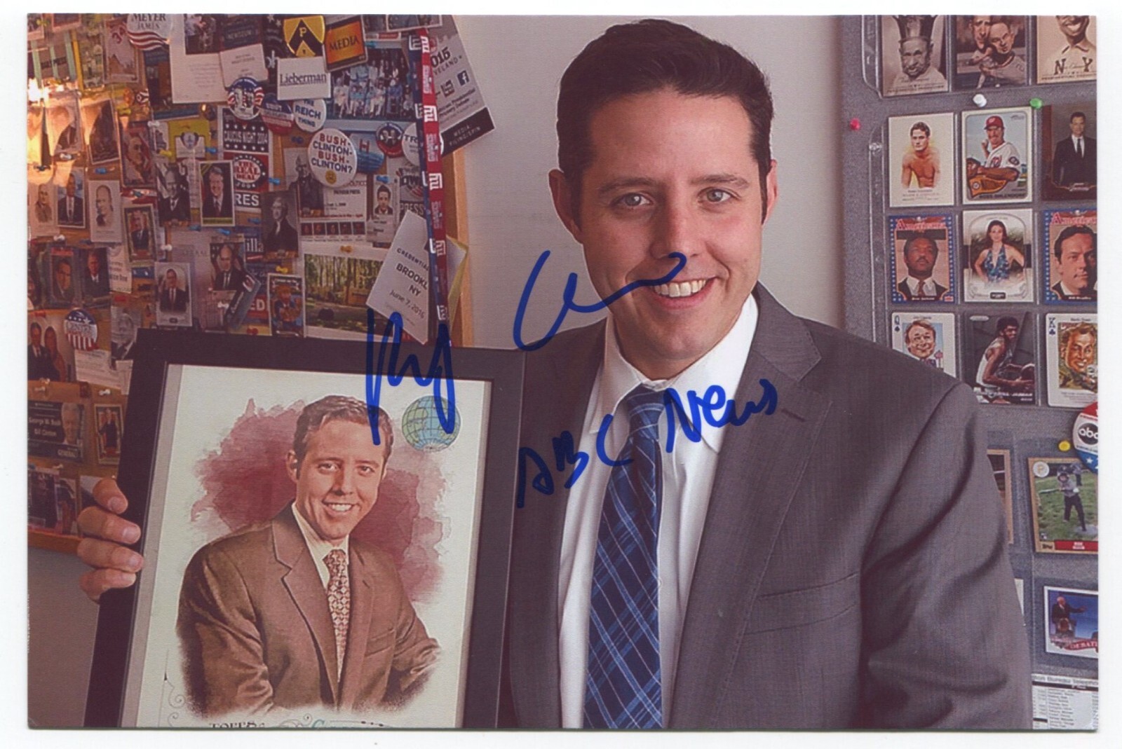 Rick Klein Signed Photo Autographed Signature Political Journalist ABC News