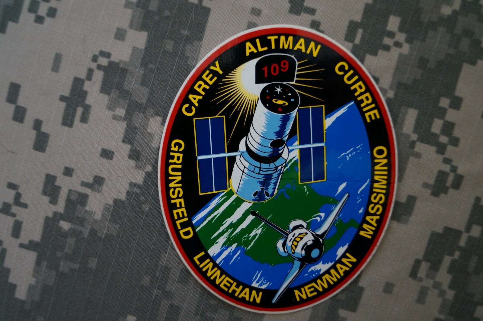 NASA STS-109 Mission Decal Space Program Newman Massimino Currie Altman Carey