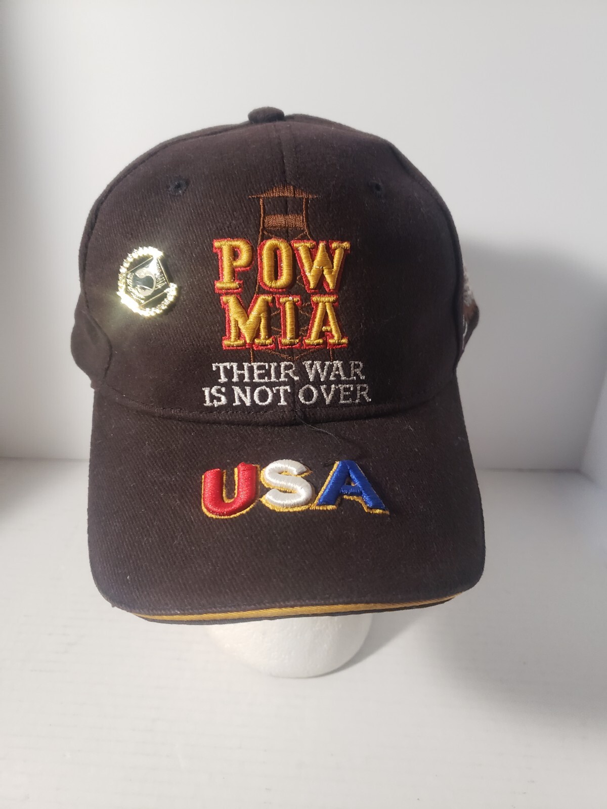 vtg military Pow Mia Cap and Pin USA