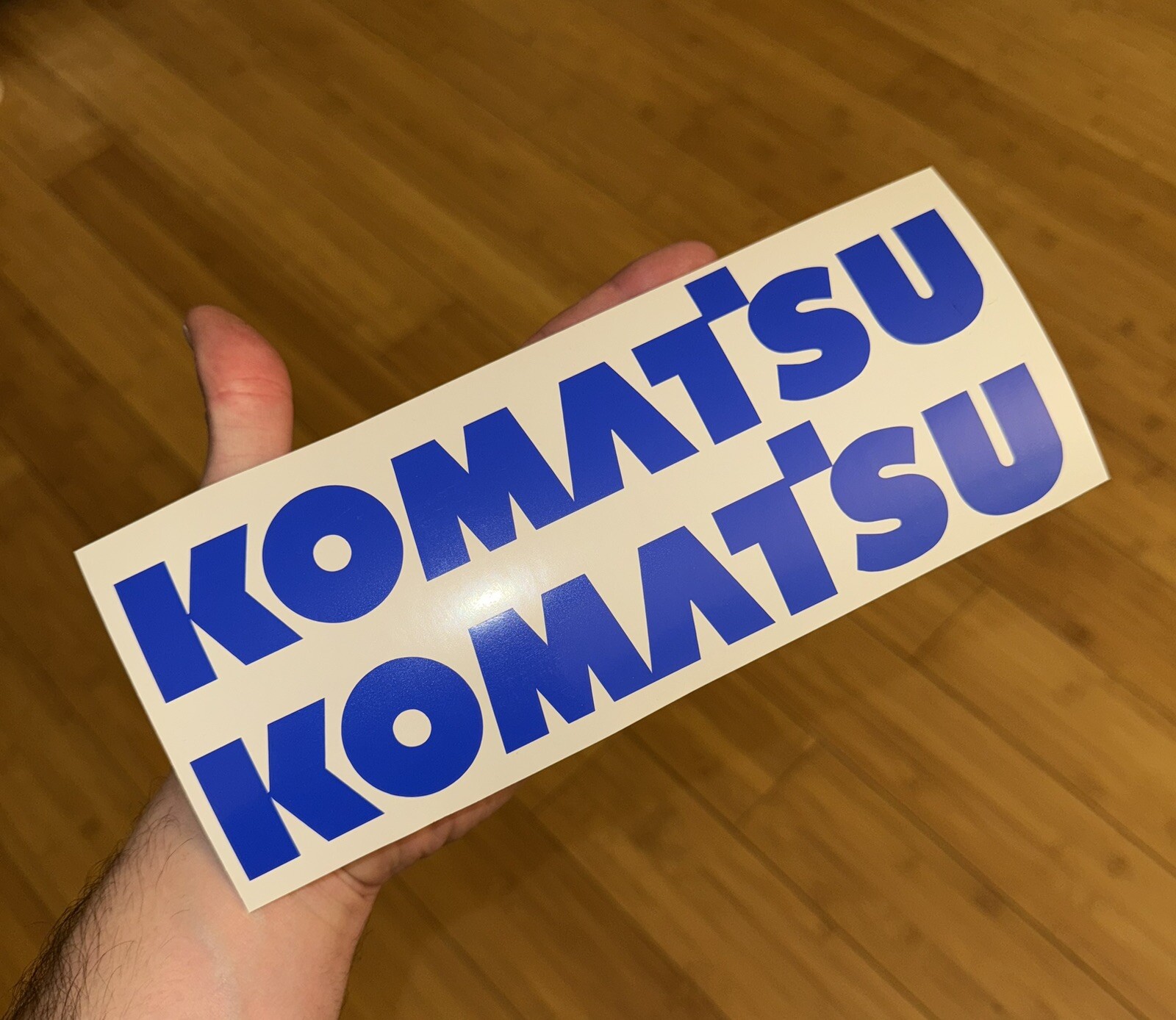 Komatsu 9” Blue Vinyl Decal Sticker (Set of 2) Excavator Forklift Loader