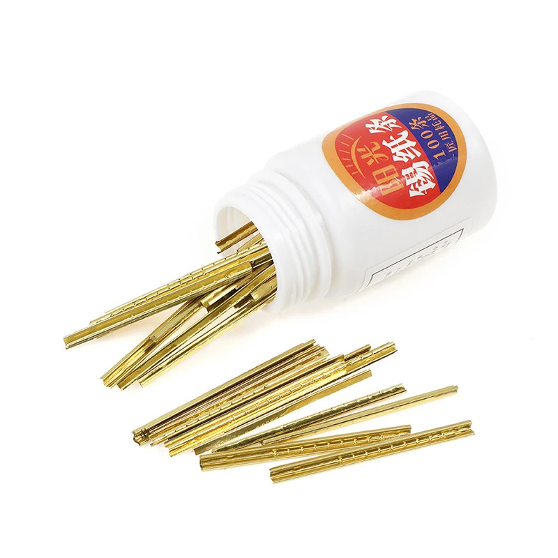 100 Pieces 4.6Cm Finished Aluminum Foil Strip Locksmith Tools Gold and Silver Al