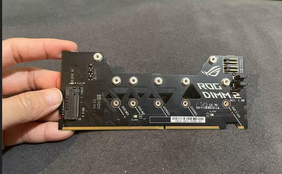 DIMM.2 Card to 2 PCIe NVME SSD For ASUS Rog M9A M10A R6A R6E M12E M13E x399ZE MB