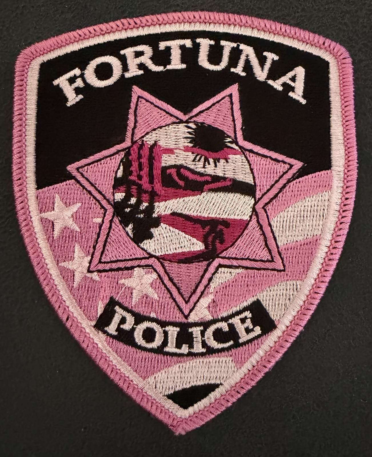 California Pink Patch. Fortuna Police Dept.
