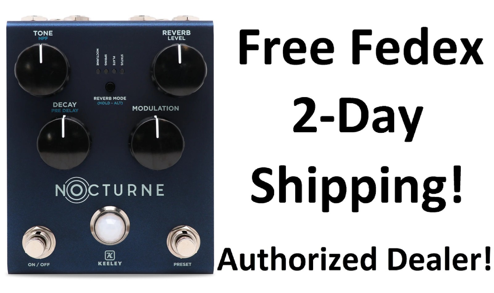 New Keeley Nocturne Andy Timmons Reverb Guitar Effects Pedal