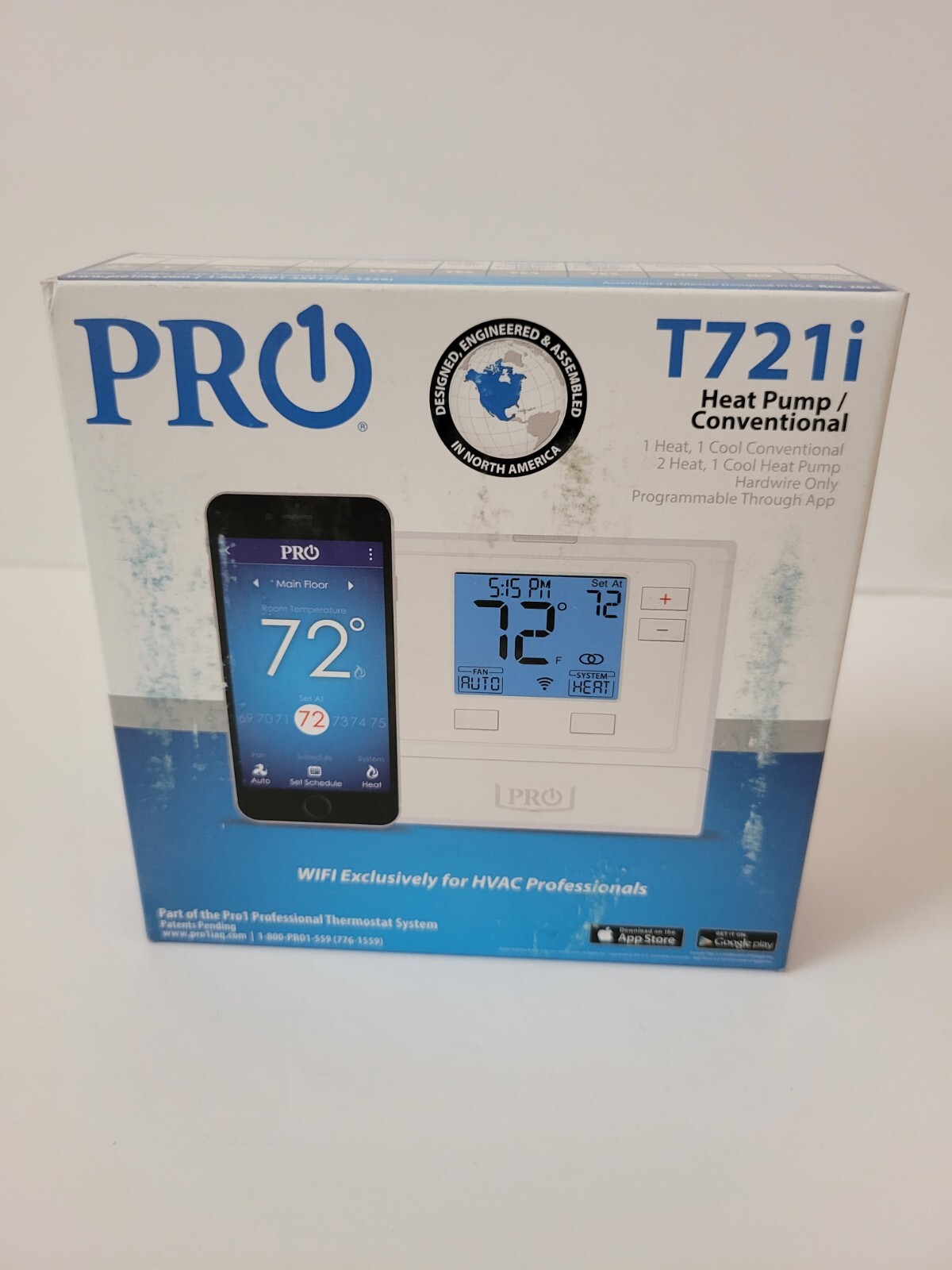 PRO1  T721i Wi-Fi Heat Pump For Professional Thermostat