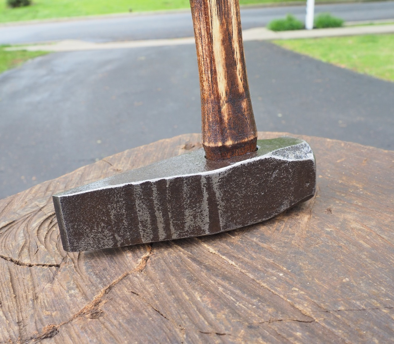 SHARP 4LB SLANT FACED STRAIGHT BUTCHER DIAGONAL CUT OFF BLACKSMITH HAMMER ANVIL