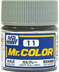 Mr. Hobby Mr. Color Lacquer C011 Semi-Gloss Light Gull Gray 10ml C11
