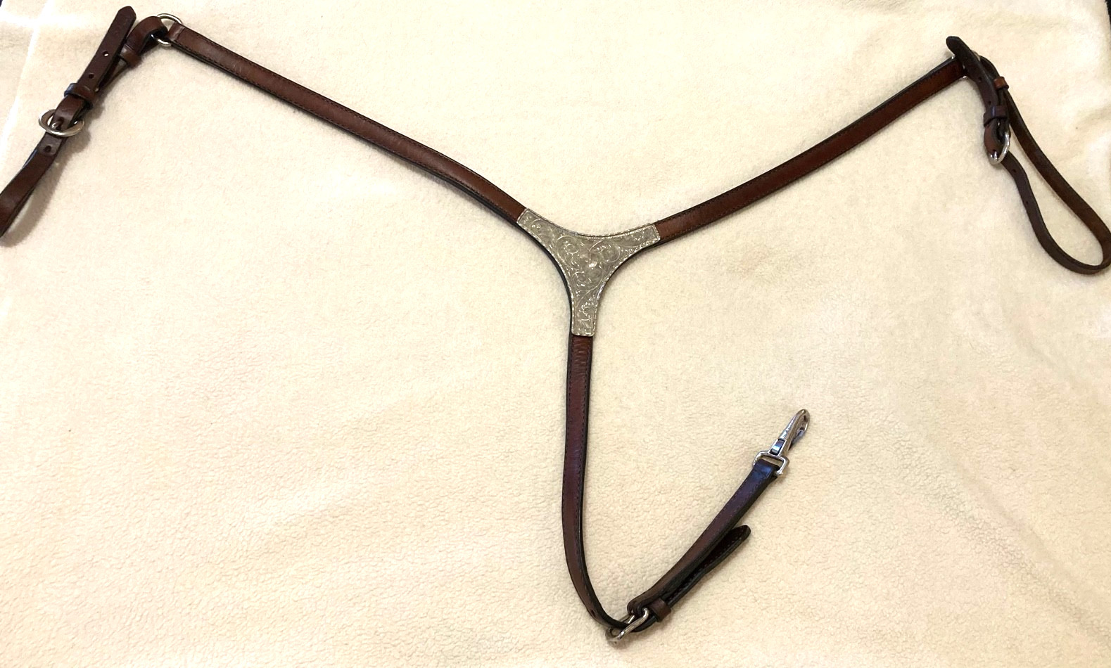 Vintage Circle Y Silver Horse Show Breast Collar