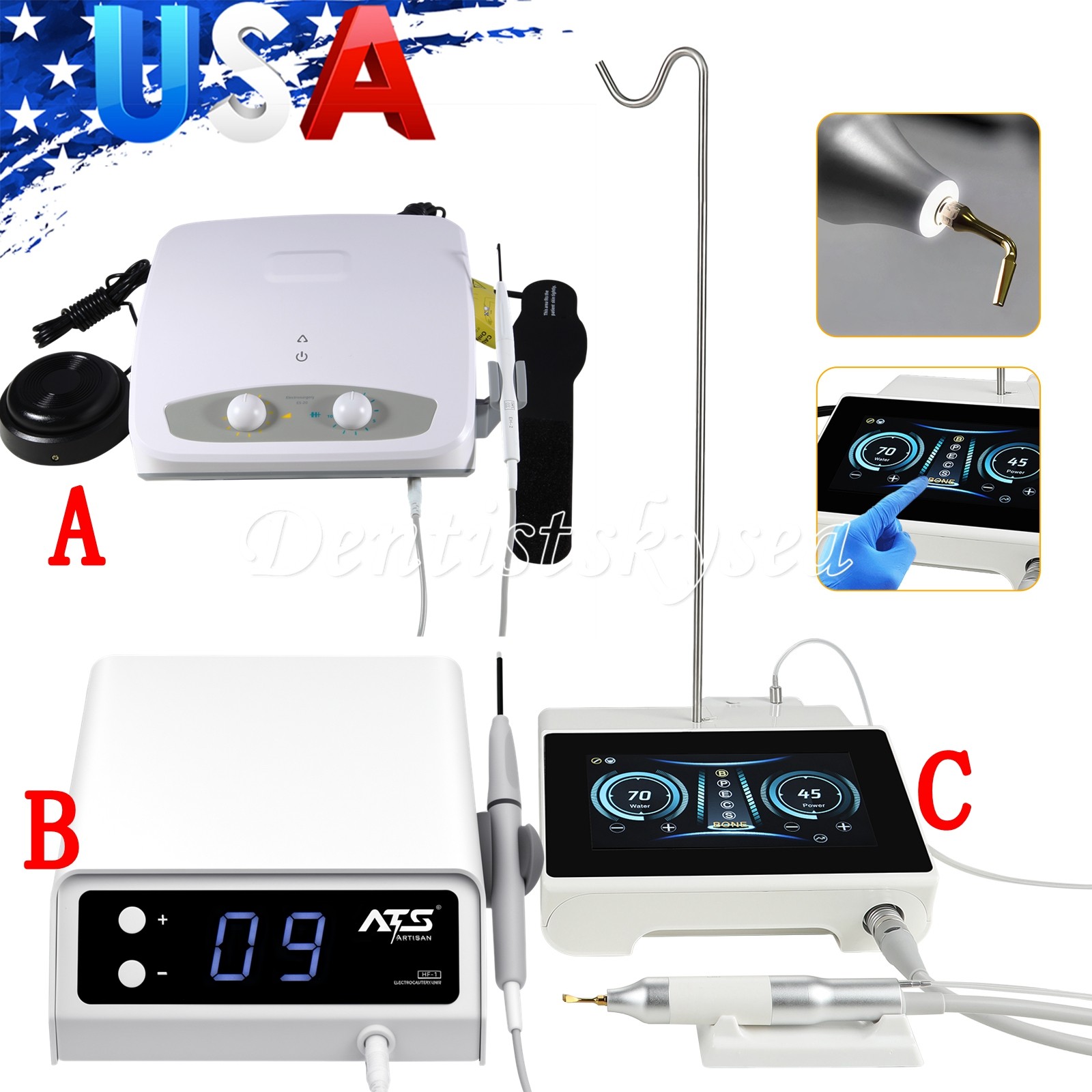 Dental Piezo Surgery Cutter Endo Perio Surgical Bone Electro Electrosurgery Unit
