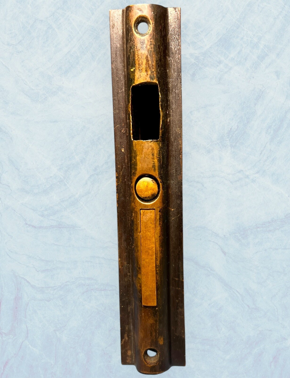 ANTIQUE BRANFORD B & L FEMALE SINGLE POCKET DOOR MORTISE LOCK W/ POPOUT 6.75”