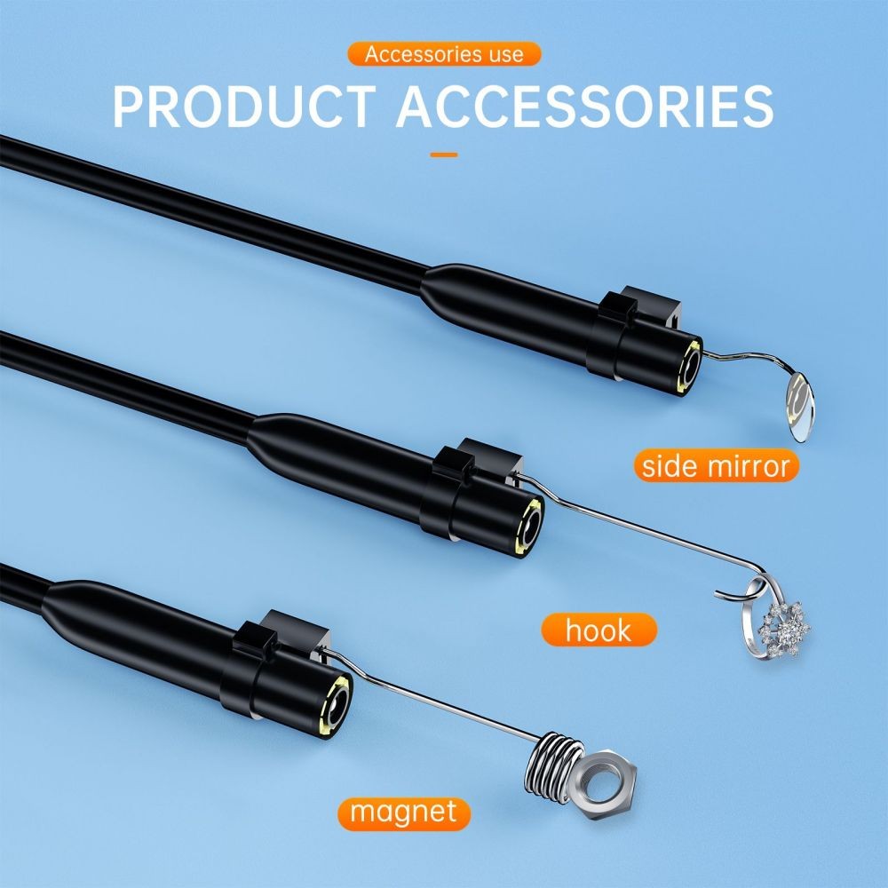 5.5mm Endoscope Inspection Camera Flexible Video Cam iPhone iOS Android Phone US