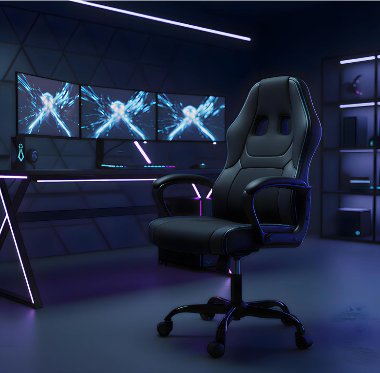 sillas de oficina negro de escritorio silla gamer con ruedas para gaming Regalo