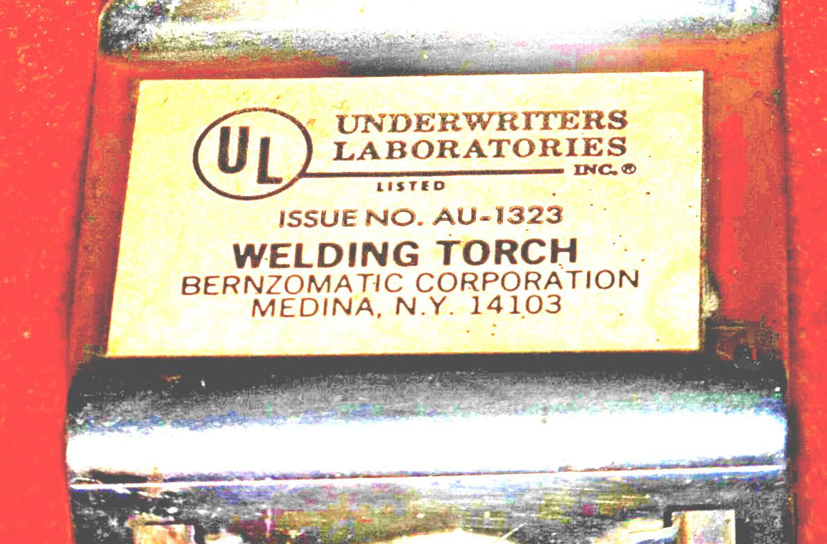 BernzOmatic AU-1323 Oxygen Propane Welding Torch Very good working condition