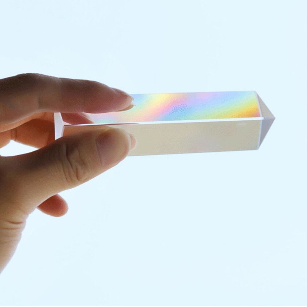 30mm Optical Glass Triangular Prism Triple Prism for Teaching Photography F8B0