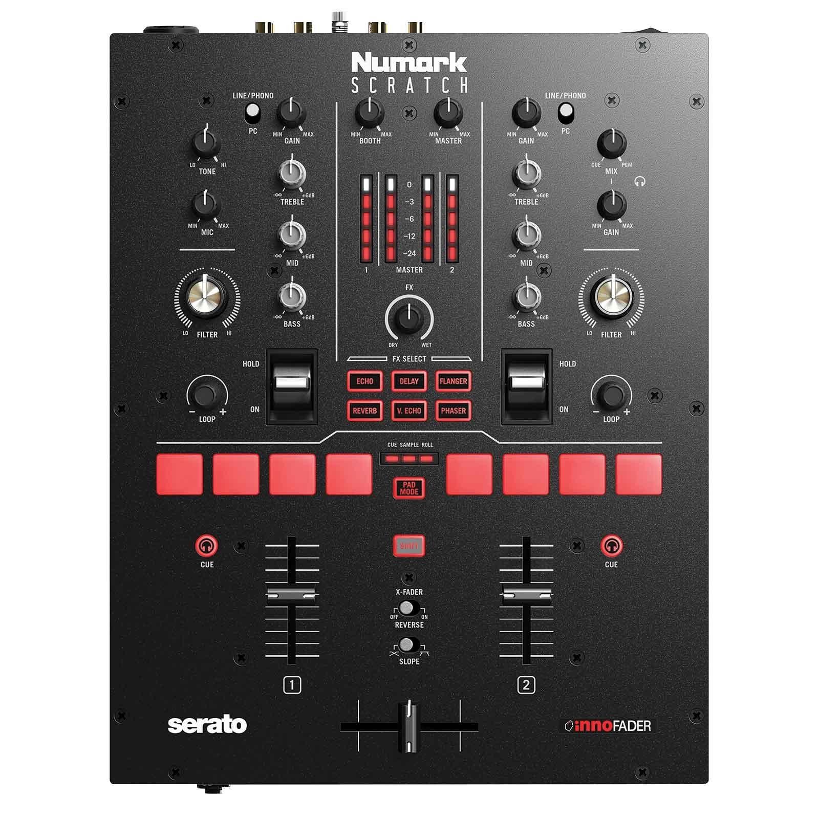 Numark Scratch 24 Bit 2 Channel Professional DJ Mixer w Serato DJ DVS Software