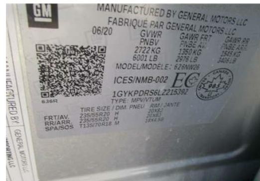 Used Keyless Entry Module fits: 2020 Cadillac Xt6 Theft-Locking keyless entry RH