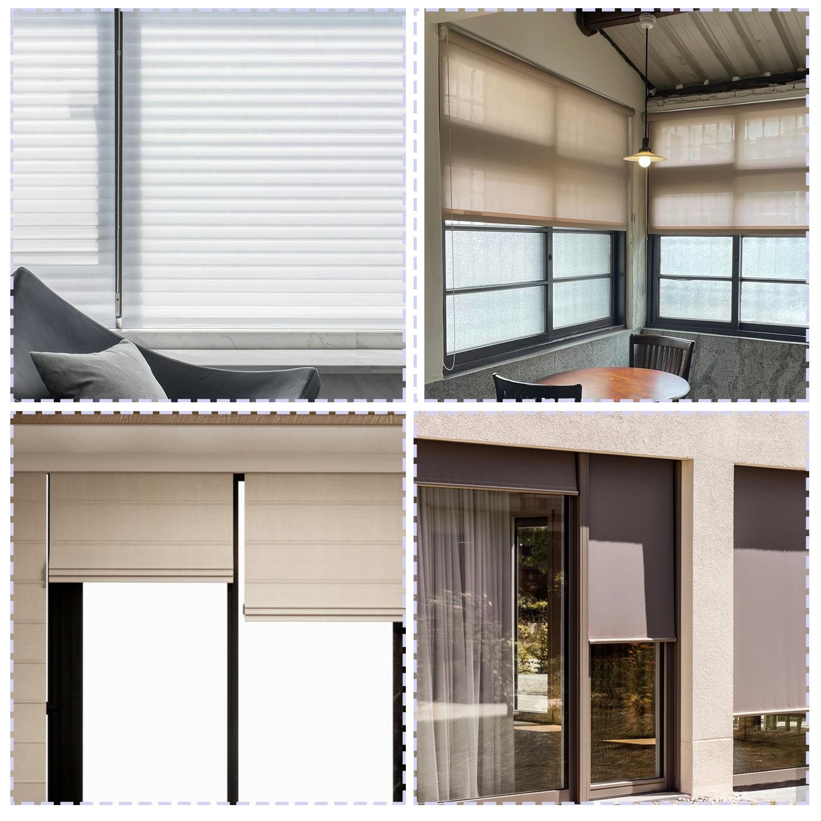 4 Pack Clear Plastic Window Shade Pulls – Transparent Roller Shade Hem Bar Ha...