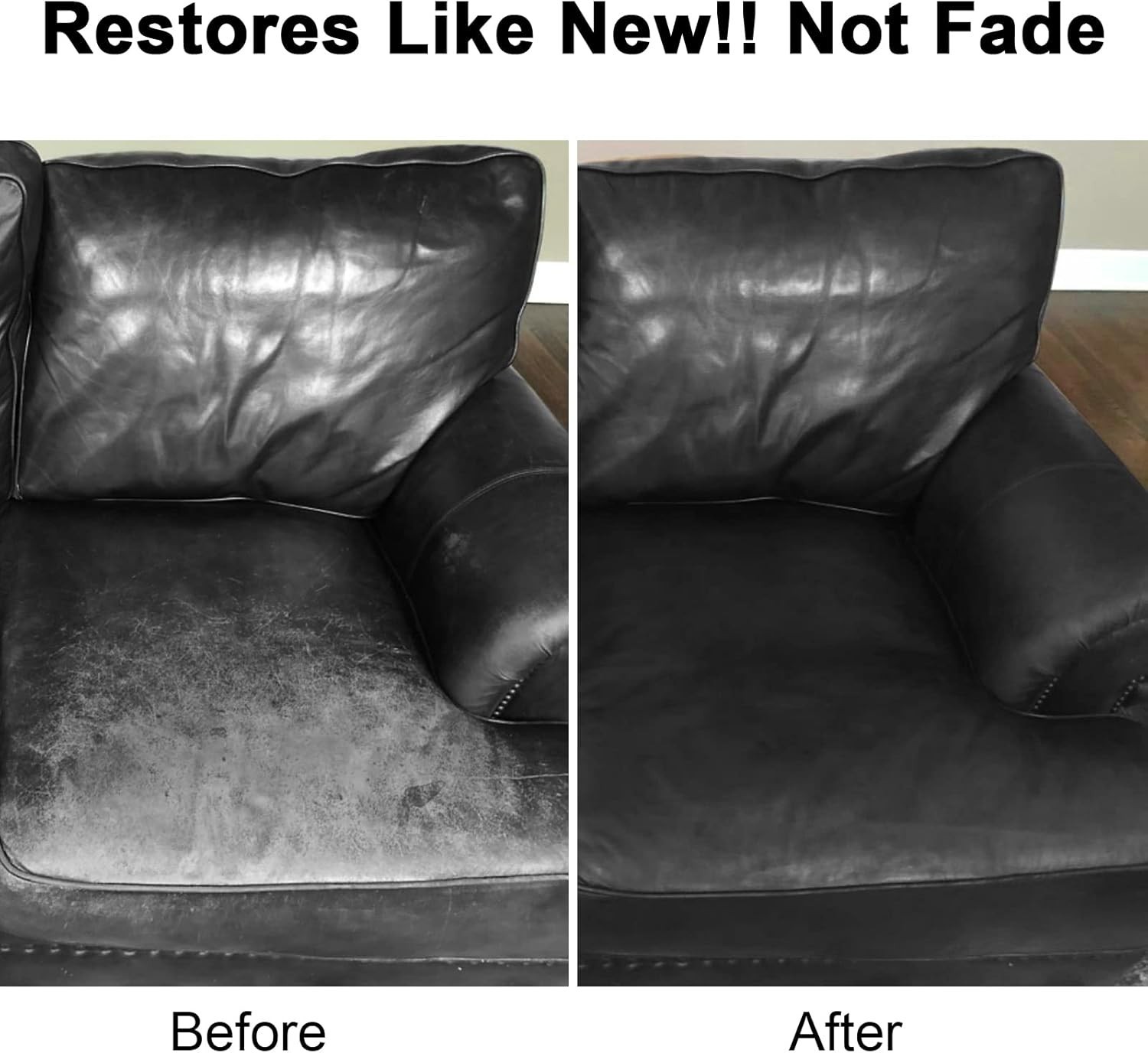 Black Leather Recoloring Balm, Leather Color Restorer Conditioner, Leather Repai