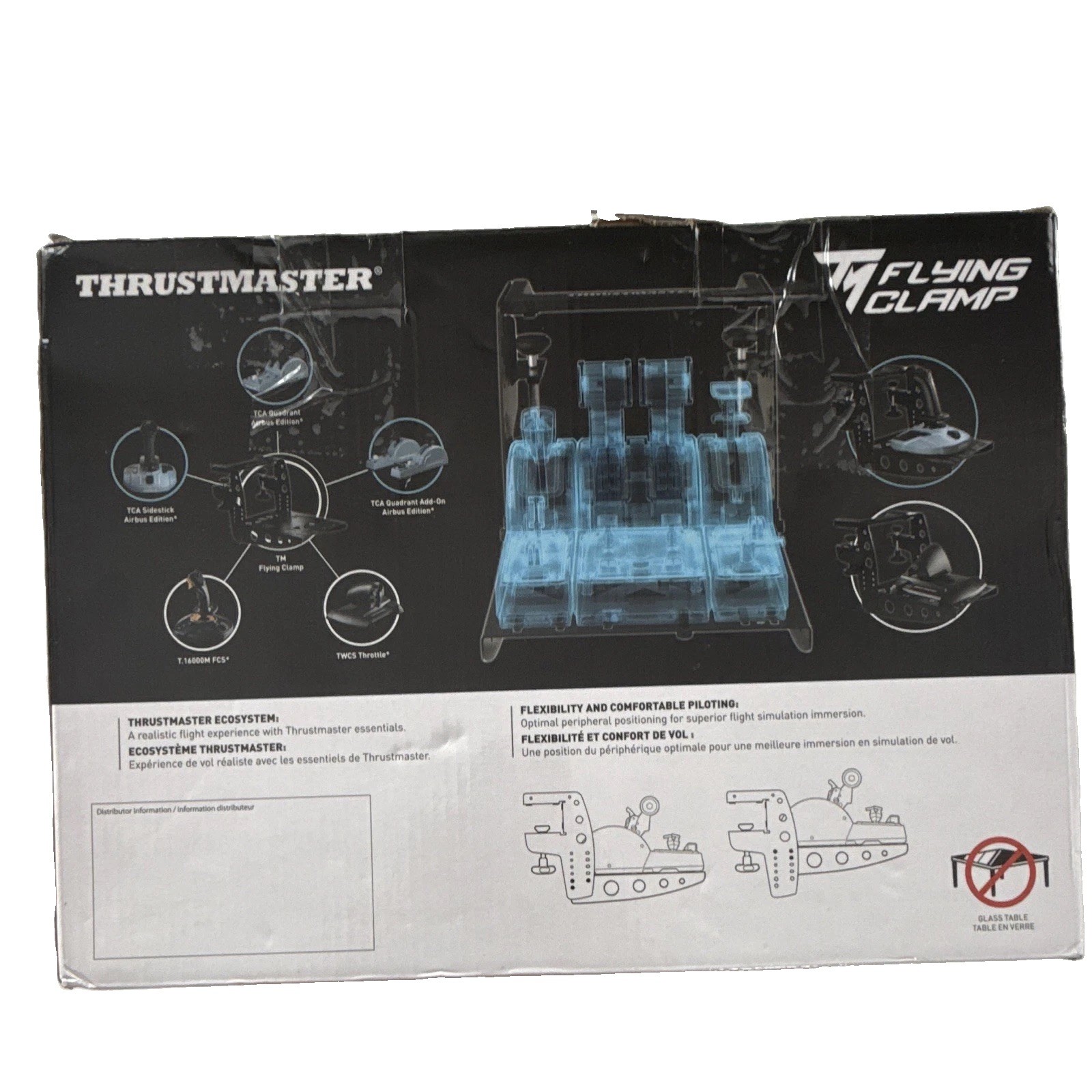 Thrustmaster Flying Clamp Table Mount for Flight Simulation Gear Open Box New