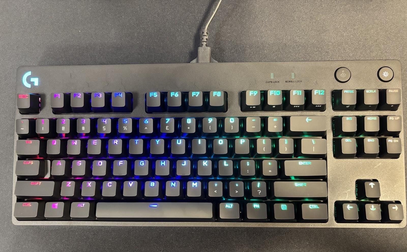 Logitech G Pro TKL Mechanical Wired Gaming Keyboard GX Blue Clicky Switch, Black