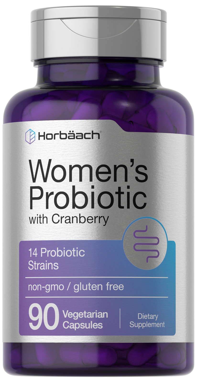 Probiotic for Women with Cranberry | 90 Count | 14 Strains | by Horbaach