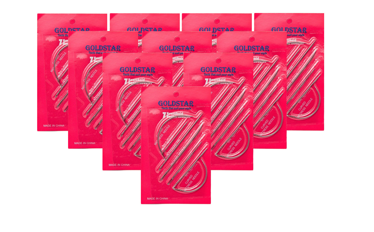 LOT of 10 PACKS of Household Repair Needles 7 pc Kit US SELLER FREE SHIPPING